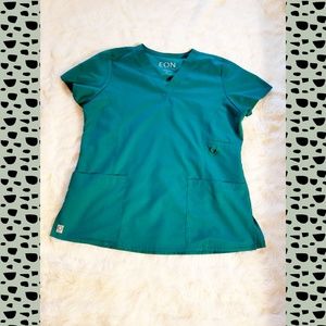 Hunter Green Eon scrub top